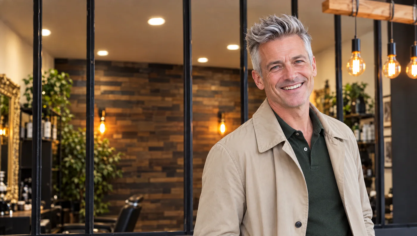 Coupe homme tendance réalisée au Salon Mickael Roman à Vayres